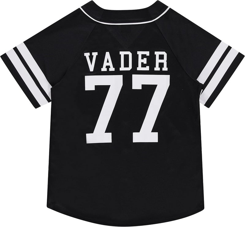 Starwars Ladies Baseball Jersey - Darth Vader, Luke Skywalker and Baby Yoda Mesh Button Down Baseball Jersey - Image 2